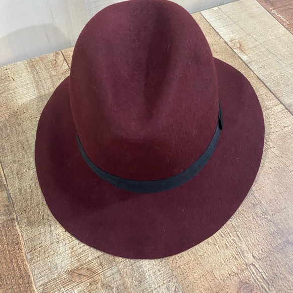 D&Y Maroon Wool Derby Hat One Size - Picture 2 of 3